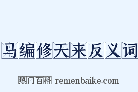 马编修天来反义词是什么意思的图片